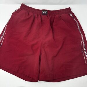 Paul Shark Yachting Swim Trunk Shorts Mens Large Beach Surfing Logo Red Italy